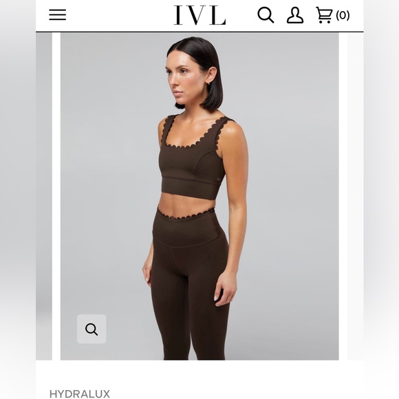 ivl collective Pants - 🆕 NWT IVL collective set scallop edge leggings and bra set size 4 Java